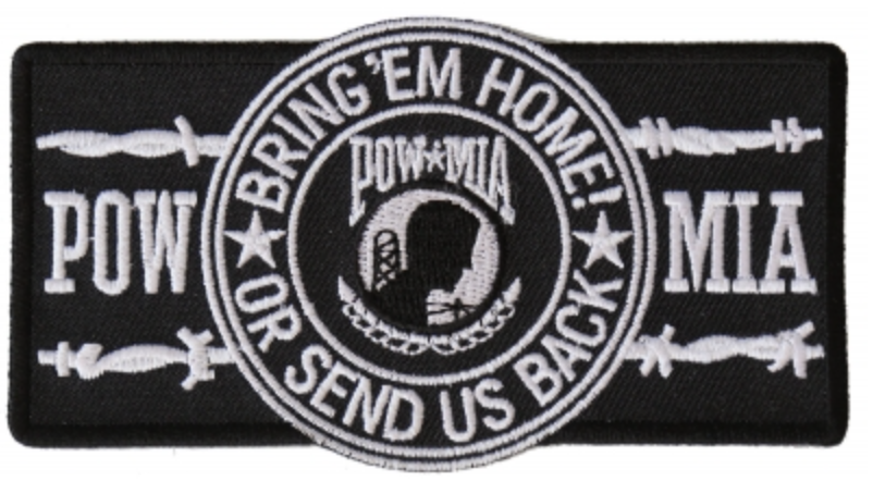 POW MIA Barbwire Bring Em Home Patch